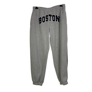 Grey Boston‎ Sweatpants Joggers Women's XL Pockets Casual Lounge Pants Elastic